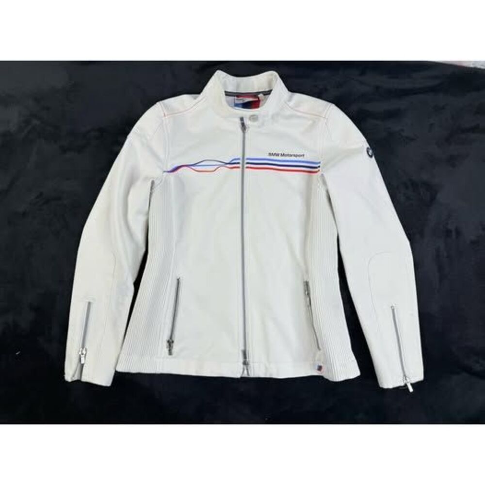 BMW NEW WHITE MOTOR SPORT JACKET WITH LOGO (Stained)